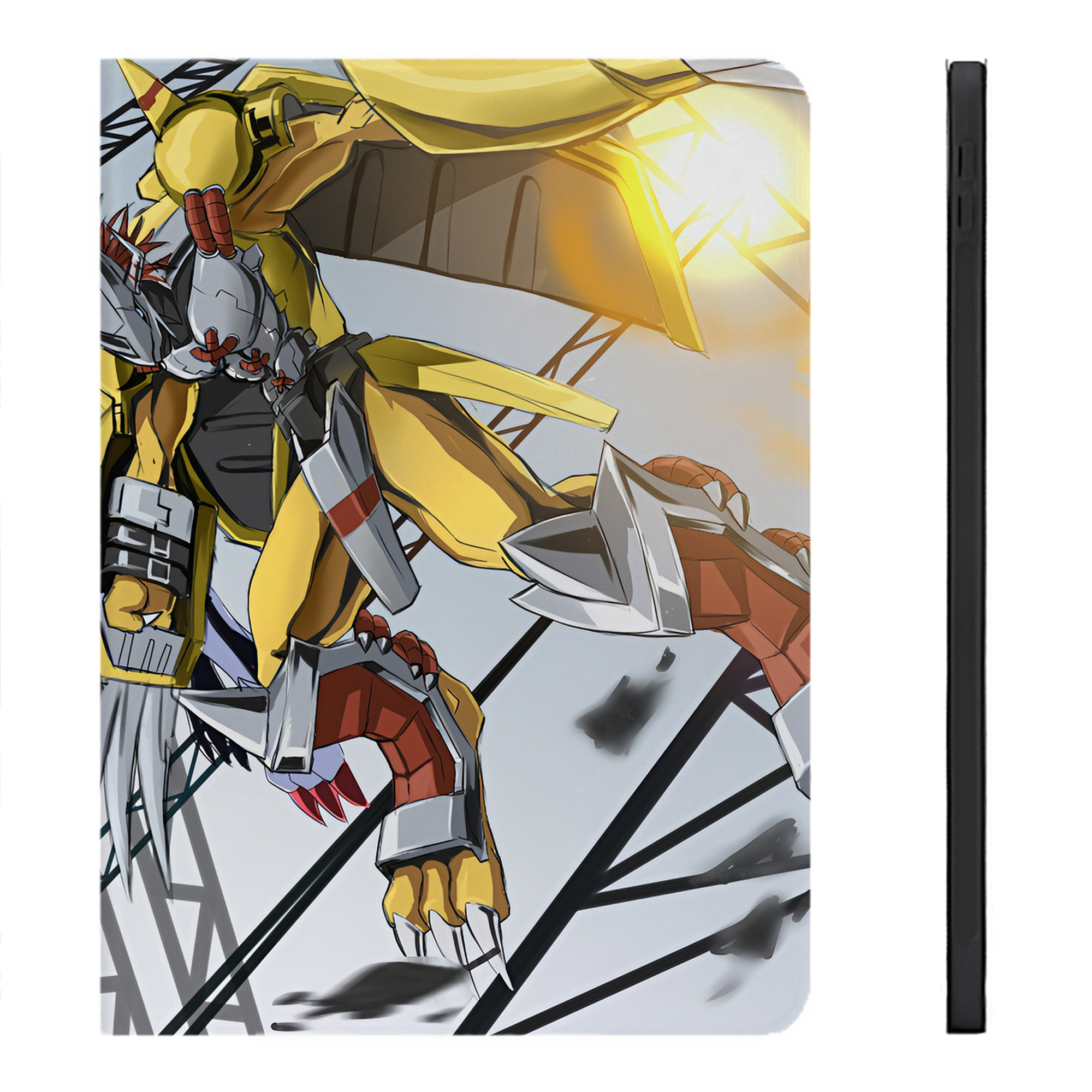 （画像用） Digimon デジタルモンスター/デジモン IPadケース ペンホルダー付き ブックスタイルデザイン